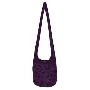 Skull Bohemian Boho Hobo Hiie Gothic Crossbody Bag Purse 33" Black :|